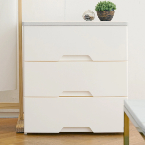 모던플러스 우드상판 서랍장 3단