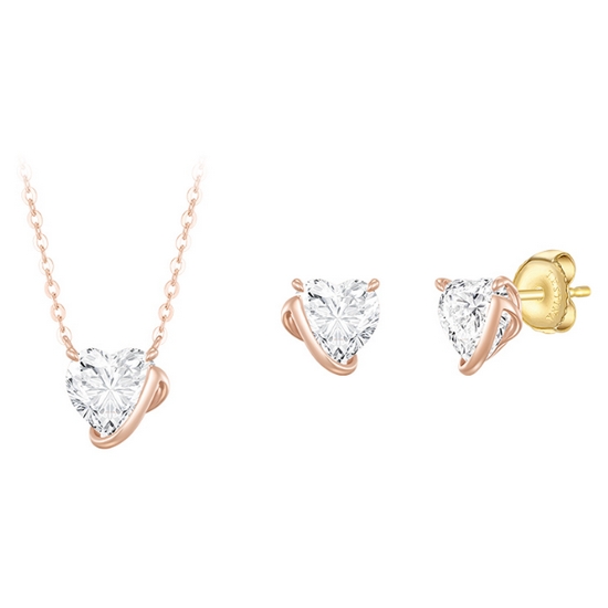 제이에스티나 ETER HEART 14K 목걸이+귀걸이 세트 SET-JJERNQ3BF665R4420+JJEREQ3BF665R4000_이미지