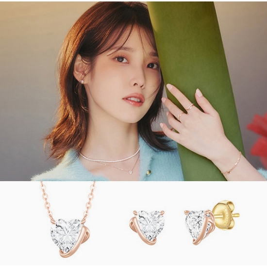 제이에스티나 ETER HEART 14K 목걸이+귀걸이 세트 SET-JJERNQ3BF665R4420+JJEREQ3BF665R4000_이미지