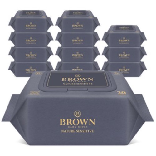 네이처 센시티브 물티슈 캡형 20매