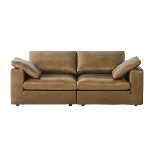 까사미아 캄포레더 풀가죽 천연가죽 소파 3인용