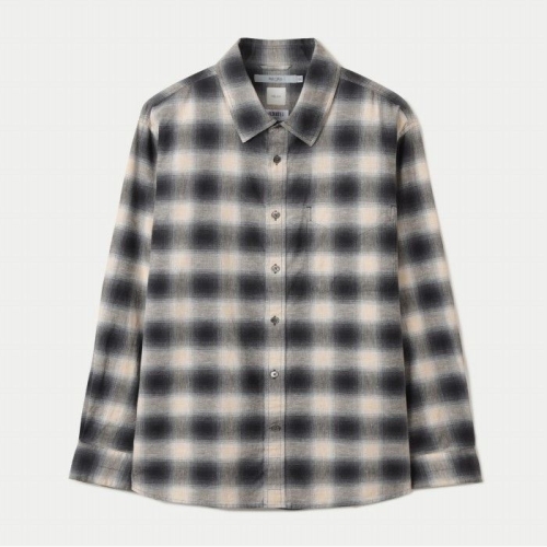 시리즈 ALBIATE 옴브레 체크 릴렉스 셔츠 SASFW25531BEX