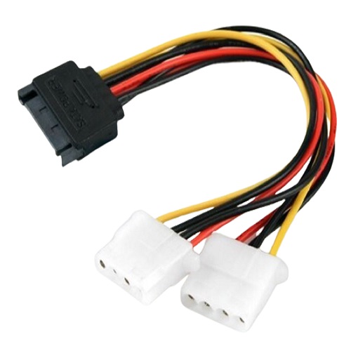 라이트컴 COMS ITA347 SATA to IDE 4핀 x2 전원 케이블 (0.2m)_이미지