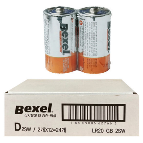 벡셀 알카라인 D형 (벌크) (24개)_이미지