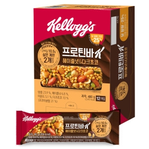프로틴바K 헤이즐넛다크초코 40g 12개