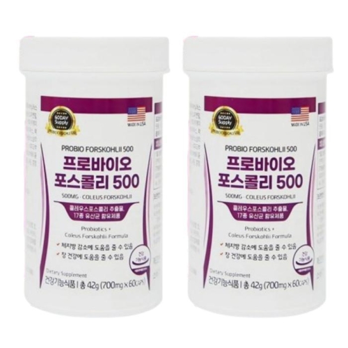 US PHARMATECH INC 아이앤유네트웍스 프로바이오 포스콜리 500 60캡슐 (2개)_이미지