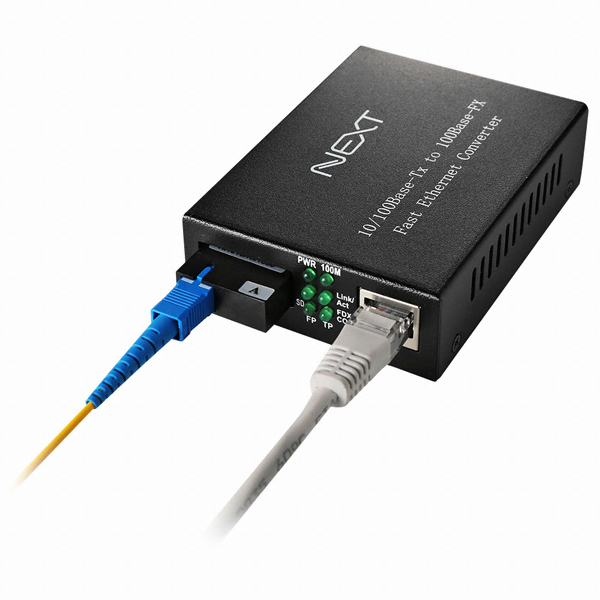 이지넷유비쿼터스 넥스트 10/100Mbps 1Core SC타입 광미디어 컨버터 (NEXT-200FSCSW40B)_이미지