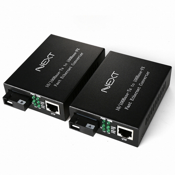 이지넷유비쿼터스 넥스트 10/100Mbps 1Core SC타입 광미디어 컨버터 (NEXT-200FSCSW40B)_이미지