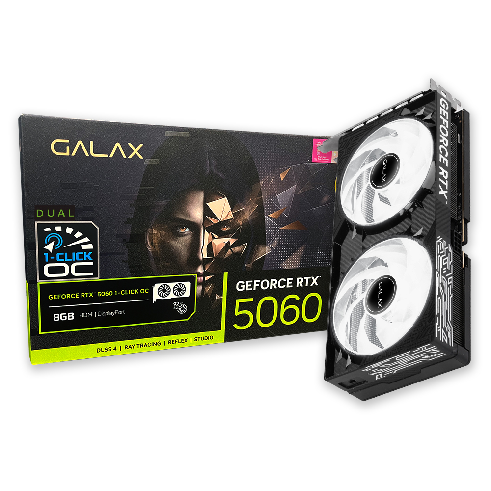 갤럭시 GALAX 지포스 RTX 5060 BLACK OC D7 8GB DUAL HDMI_이미지
