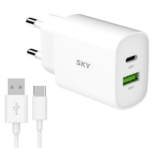 스카이랩 스카이 필 Q2 PD 20W 2포트 충전기 ZX-2U39T (케이블미포함)_이미지