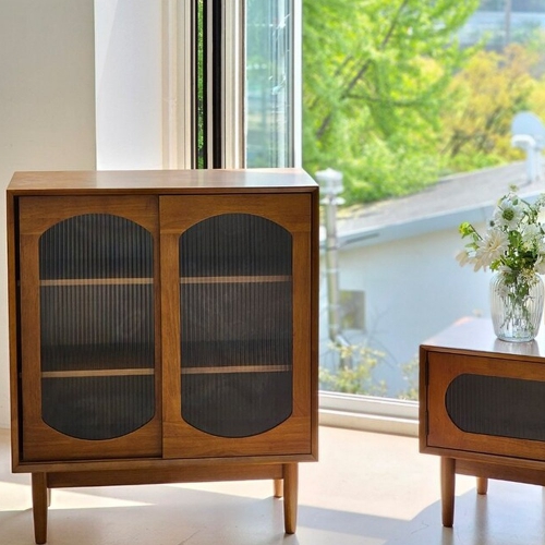 퍼피노  라헬 원목 3단 장식장 800