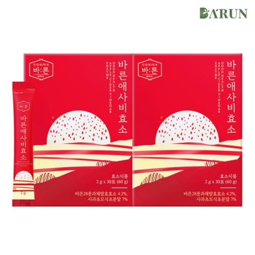 건강한약속 바른 바른 애사비 효소 30포 (2개)_이미지