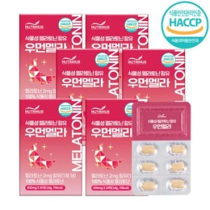 뉴트리너스 식물성 멜라토닌 함유 우먼멜라 600mg 30정 (6개)