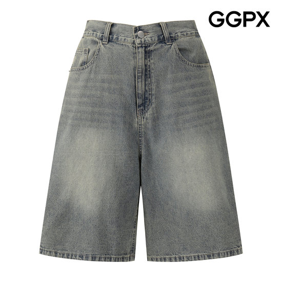 연승어패럴 GGPX 여성 백 밴딩 버뮤다 데님 팬츠 GQ5PT006F