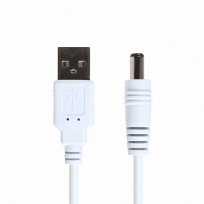 USB to DC 플러그 5.5x2.5mm 전원 케이블 화이트