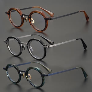 위블앤 일본 티타늄 안경테 핸드메이드WB-07033 초경량 복고풍 5종