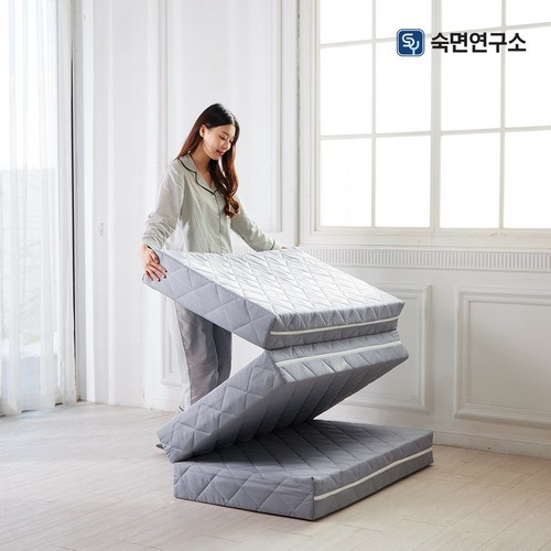 숙면연구소 3단 접이식 마약 토퍼 매트리스 MS (6cm)_이미지