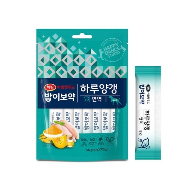 하림펫푸드 독 밥이보약 하루양갱 면역 56g (8g x 7p)이미지입니다. 누르면 해당 게시물로 새창이동합니다.