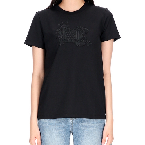 막스마라 새처 코튼 탑 티셔츠 2319410132600 (017, 블랙)_이미지