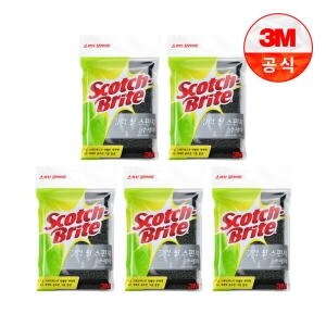 3M 탄냄비/눌은냄비용 철 스펀지 수세미 5개