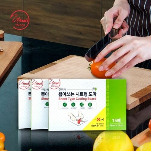 드레텍 어반띵즈 뽑아쓰는 시트형 도마 15매_이미지