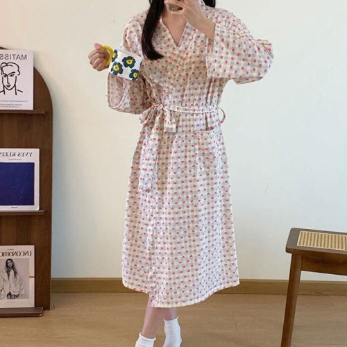 하트체크샤워가운 간편 홈웨어 잠옷 편안 38030221