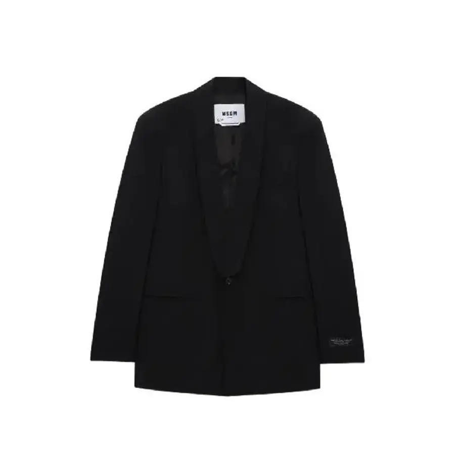 MSGM 숄 라펠 재킷 4040MG01267100 T