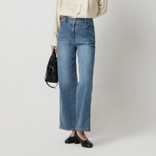 SISLEY 애플아울렛/샌드 브러쉬 절개 뒤밴딩 데님 팬츠 SADP07511_이미지