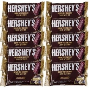 허쉬 밀크 초콜릿 스낵사이즈 165g (10개)_이미지