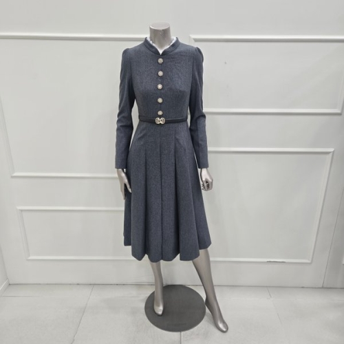 MZAAWO1150GY 레이스배색 하프넥 플리츠 원피스 전주김제점