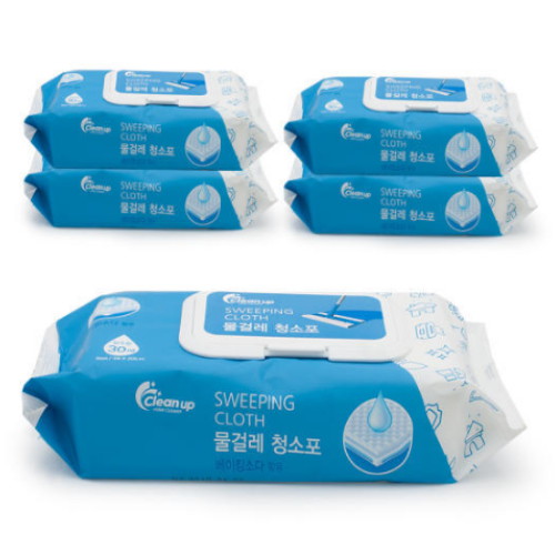 클린업 물걸레 청소포 특대형 실속형 30매