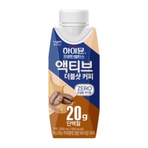 일동후디스 하이뮨 프로틴 밸런스 액티브 더블샷 커피 제로 250ml (4개)_이미지