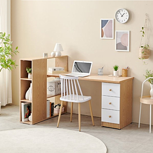 히트디자인 C3450 3단 책장 H형 책상