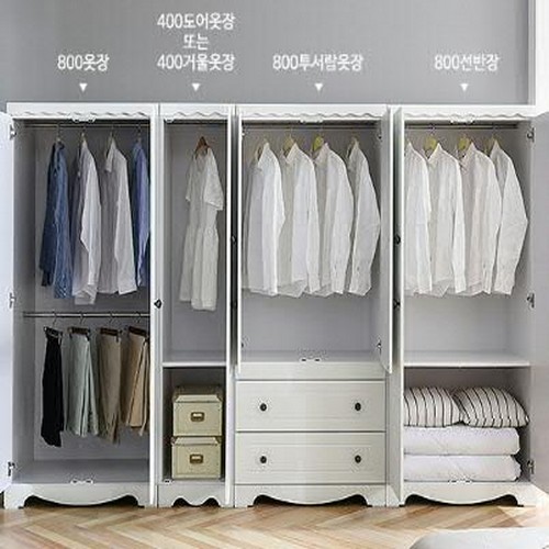 장인가구 세이지 K5 B형 옷장세트 1200_이미지