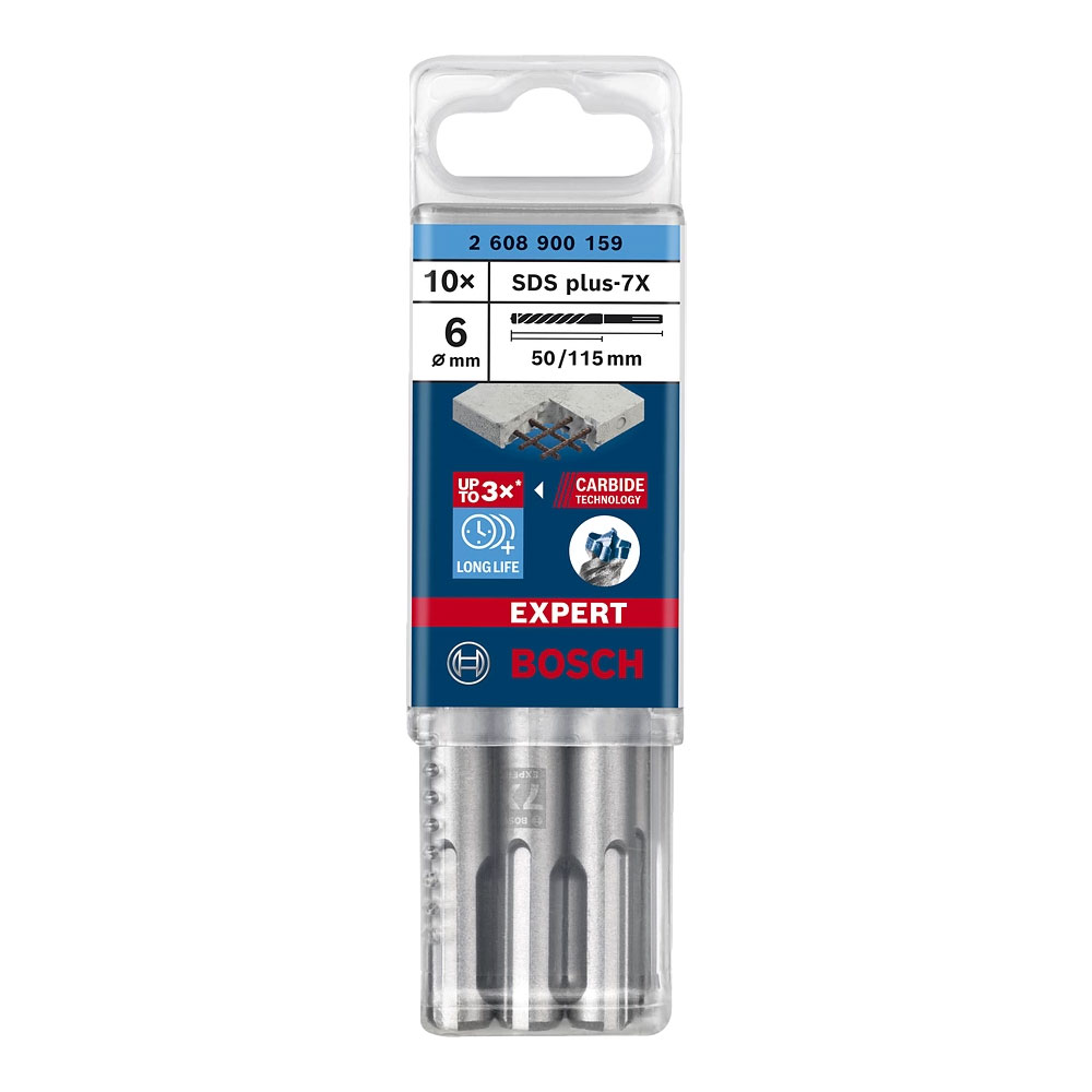 보쉬 EXPERT SDS Plus-7X 해머드릴비트 6x50x115mm (10pcs)_이미지