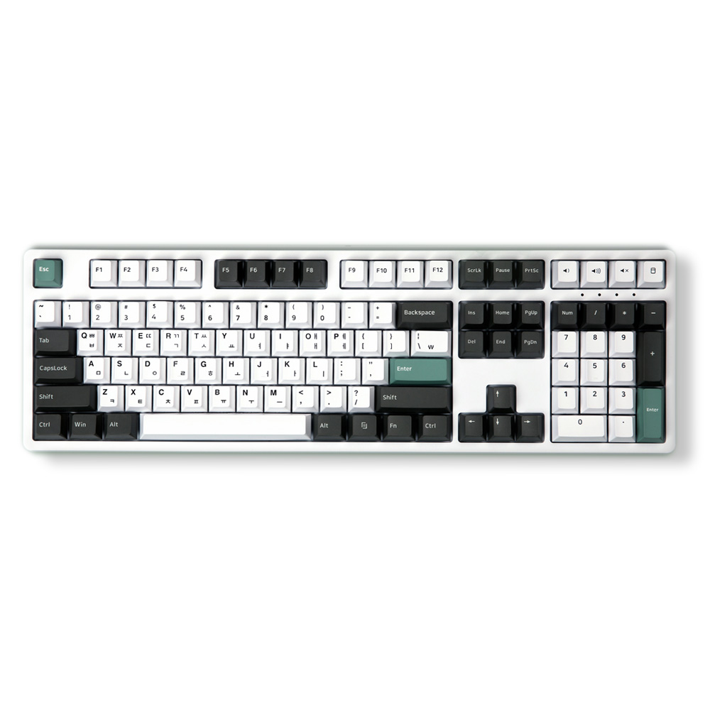 몬스타 몬스타기어 닌자108PRO 기계식 커스텀 유무선 카일 (흑임자라떼, 갈축)