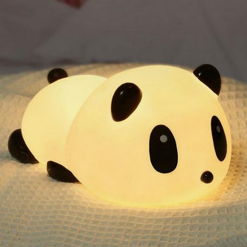 LED 궁디 팡팡 엎드린 판다 무선 터치 실리콘 무드등_이미지