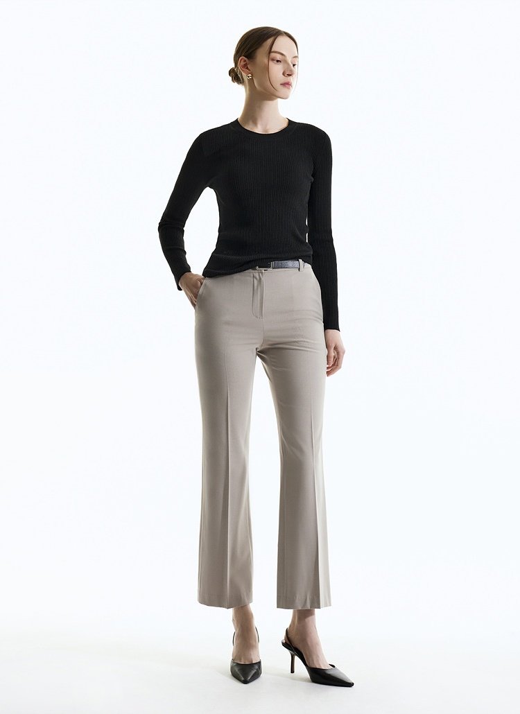 쉬즈미스 라운드넥 리브 니트 SSKPON31050