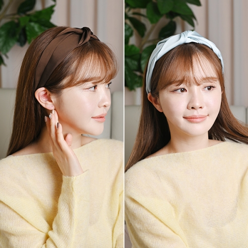 미스21 비타코 새틴 꼬임 와이드 헤어밴드 hb1800_이미지