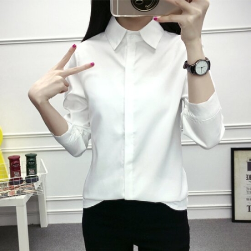 유니제이 지젤라 테일 베이직 히든버튼 셔츠 U0SSB2653