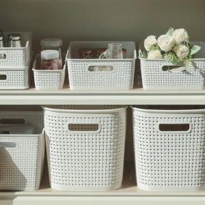 라탄 수납 바구니 바스켓 플라스틱 수건 트레이 옷 장난감 펜트리 정리함