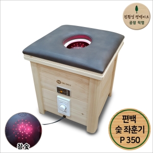친환경편백아트 편백 근적외선 숯 건식 좌훈기 P350_이미지