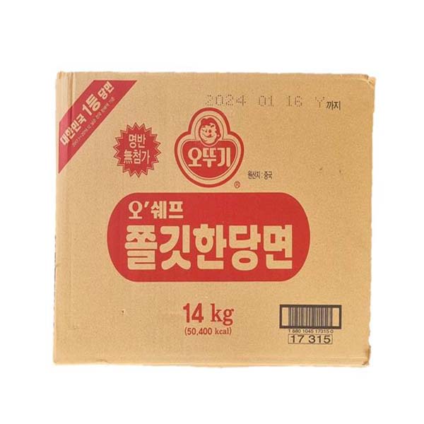 오뚜기 오쉐프 쫄깃한 당면 14kg (1개)_이미지
