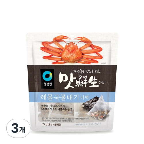 청정원 맛선생해물국물내기티백 (72g,3개)_이미지