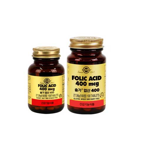 솔가 엽산 400mcg 100캡슐 (2개)_이미지