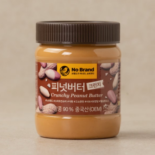 노브랜드 피넛버터 크런치 340g (4개)_이미지