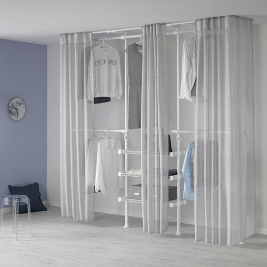 왕자NHC 왕자행거 네오스페이스 어바웃드레스룸 4p 밀폐선반형 체크시스루