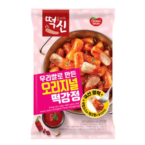 동원F&B 떡볶이의신 우리쌀로 만든 오리지널 떡강정 301g (2개)