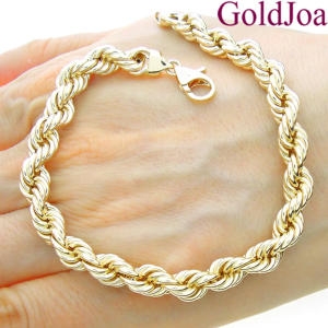골드조아 럭셔리 웅장한 6.2mm 로프 체인 14k팔찌 y-tr62b_이미지