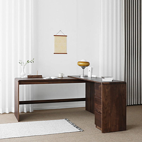 베이직가구 헤리티지월넛 A형 원목책상 세트